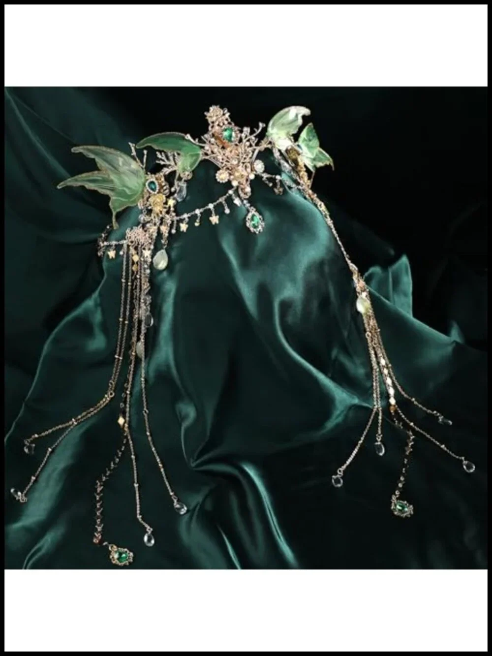 Fairy Elf Crown with Butterfly Wings Renaissance Cosplay Halloween Headpiece
